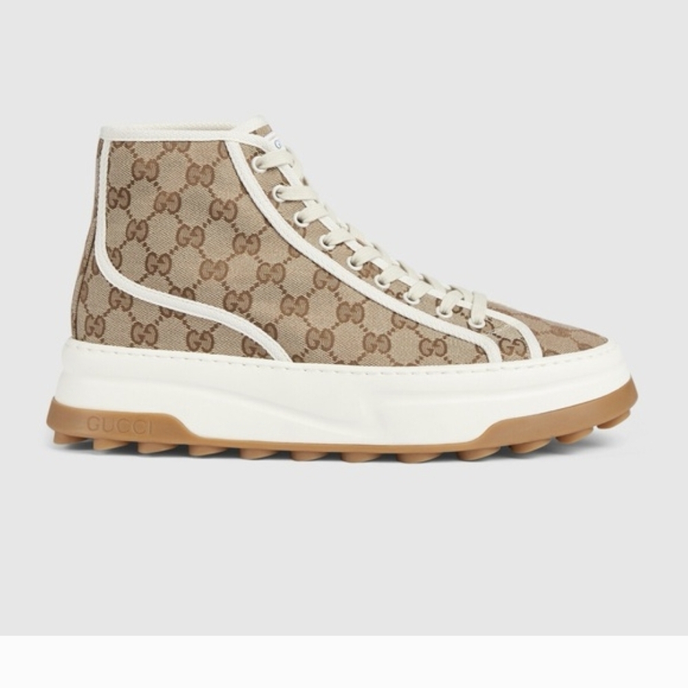 Gucci Beige High-Top Sneakers